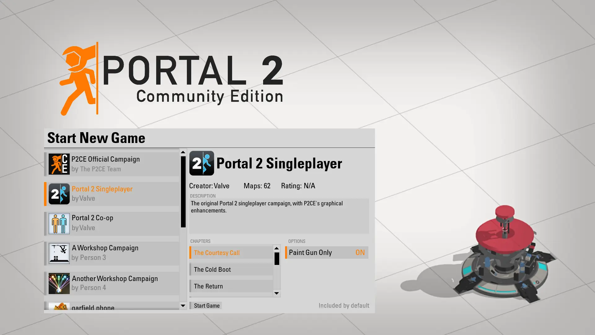 A mockup of a new user interface for P2:CE